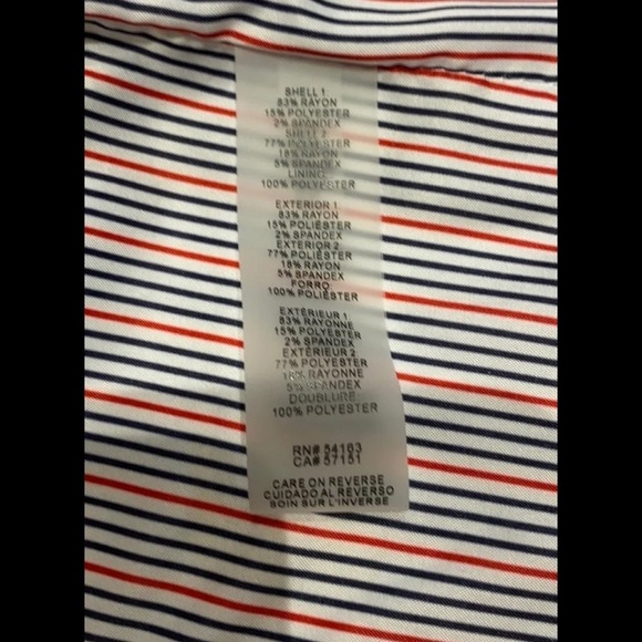 Tommy Hilfiger Pinstripe One-Button Patch Sleeve Gray Blazer SZ 14 - Picture 9 of 10